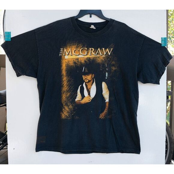 2007 Tim McGraw “Let It Go” Tour T-Shirt Black Size XL - Picture 1 of 5